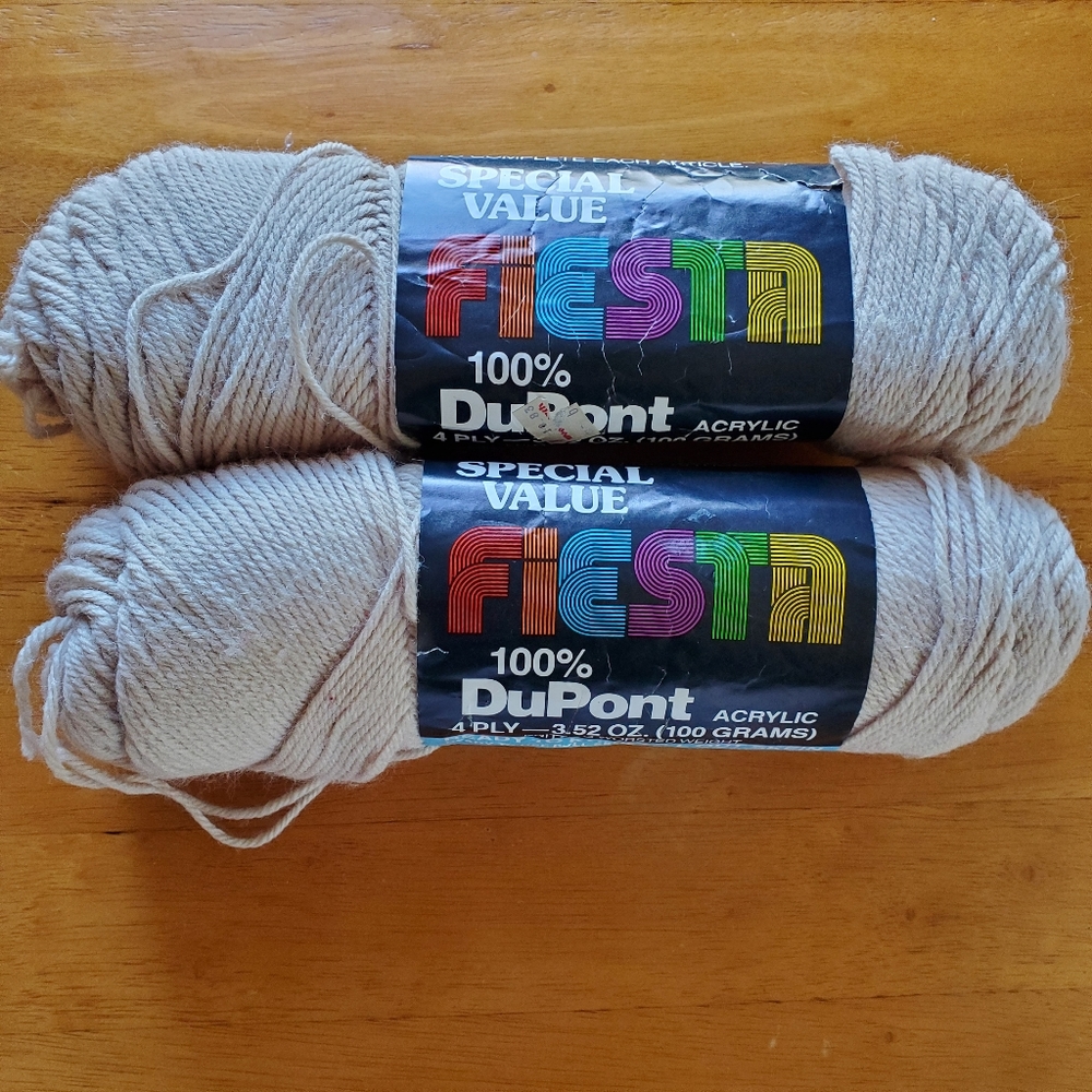 Fiesta cream yarn, 2 skeins